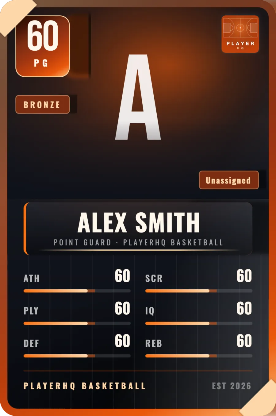 PlayerHQ bbCard
