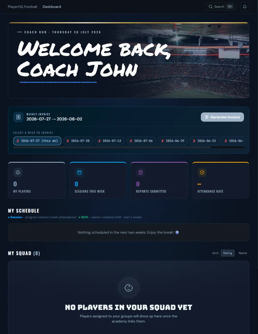 PlayerHQ fbCoach